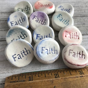 FAITH  Worry Stones, Inspirational Word Stones, Rocks (1-1000) other words available