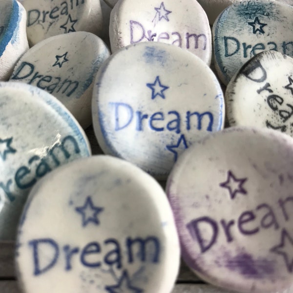 DREAM  Worry Stones, Inspirational Word Stones, Rocks (1-1000) other words available