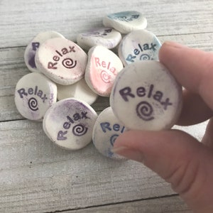 RELAX Worry Stones, Inspirational Word Stones, Rocks (1-1000)