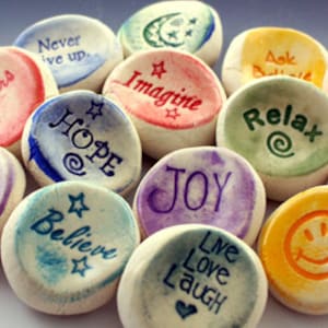 CUSTOM WORD, 10+  Worry Stones, Inspirational Word Stones, Rocks