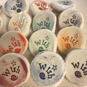 100 WISH Worry Stones, Inspirational Word Stones, Rocks