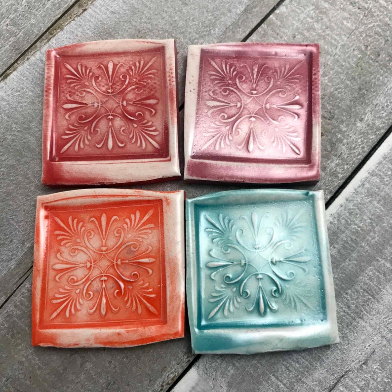 Unique floral Mosaic Tiles Square 4 DESIGN Pattern Mosaic Tiles Pretty and Dainty