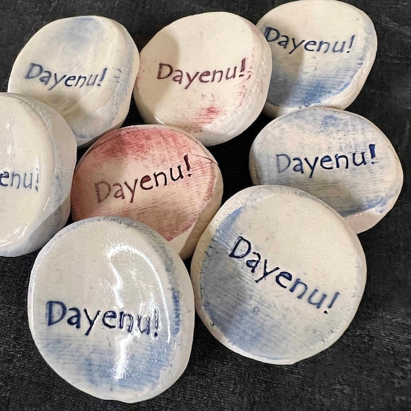 Dayenu| Judaica Worry Stones | Israel | Jewish