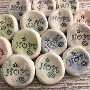 Hope Stones |  Worry Stones, Inspirational Word Stones, Rocks 1-1000 Qty. {other words available}