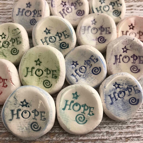 Hope Stones |  Worry Stones, Inspirational Word Stones, Rocks 1-1000 Qty. {other words available}