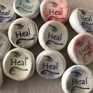 HEAL Worry Stones, Inspirational Word Stones, Rocks