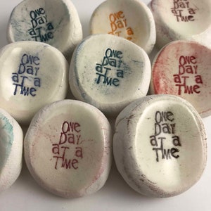 One Day At a Time |  Worry Stones, Inspirational Word Stones, Rocks (1-1000)