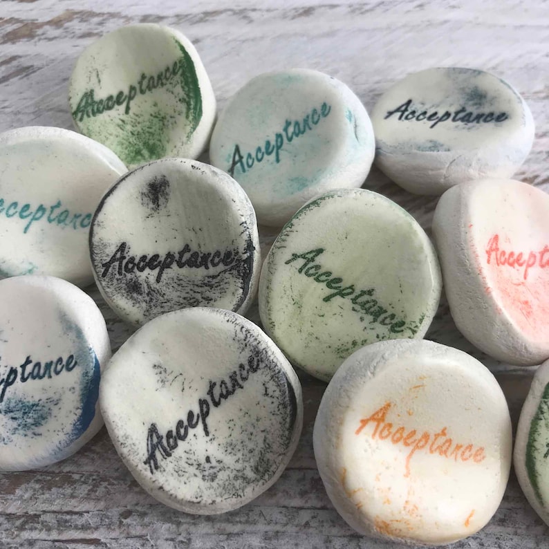 Rocks 10-1000 Qty Acceptance Inspirational Word Stones 10+ Worry Stones {other words available}