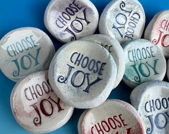 Choose Joy Stones |  Worry Stones, Inspirational Word Stones, Rocks {other words available} 1-1000 Qty.
