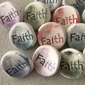 FAITH Worry Stones, Inspirational Word Stones, Rocks, 1-1000 Qty.