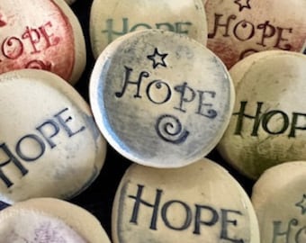 Hope Stones |  Worry Stones, Inspirational Word Stones, Rocks 1-1000 Qty. {other words available}