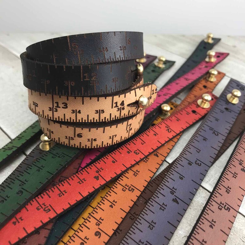 Wrist Ruler Tape Measure Leather Bracelet. Useful & Accurate. Etsy