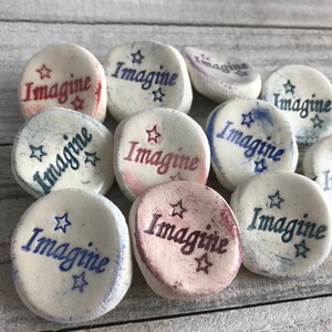 IMAGINE  Worry Stones, Inspirational Word Stones, Rocks (1-1000) other words available