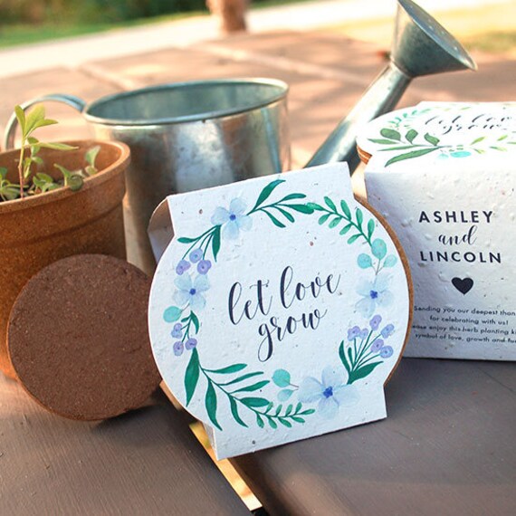 12 Wildflower Planting Kit Wedding Favors Seed Starter Kit Etsy