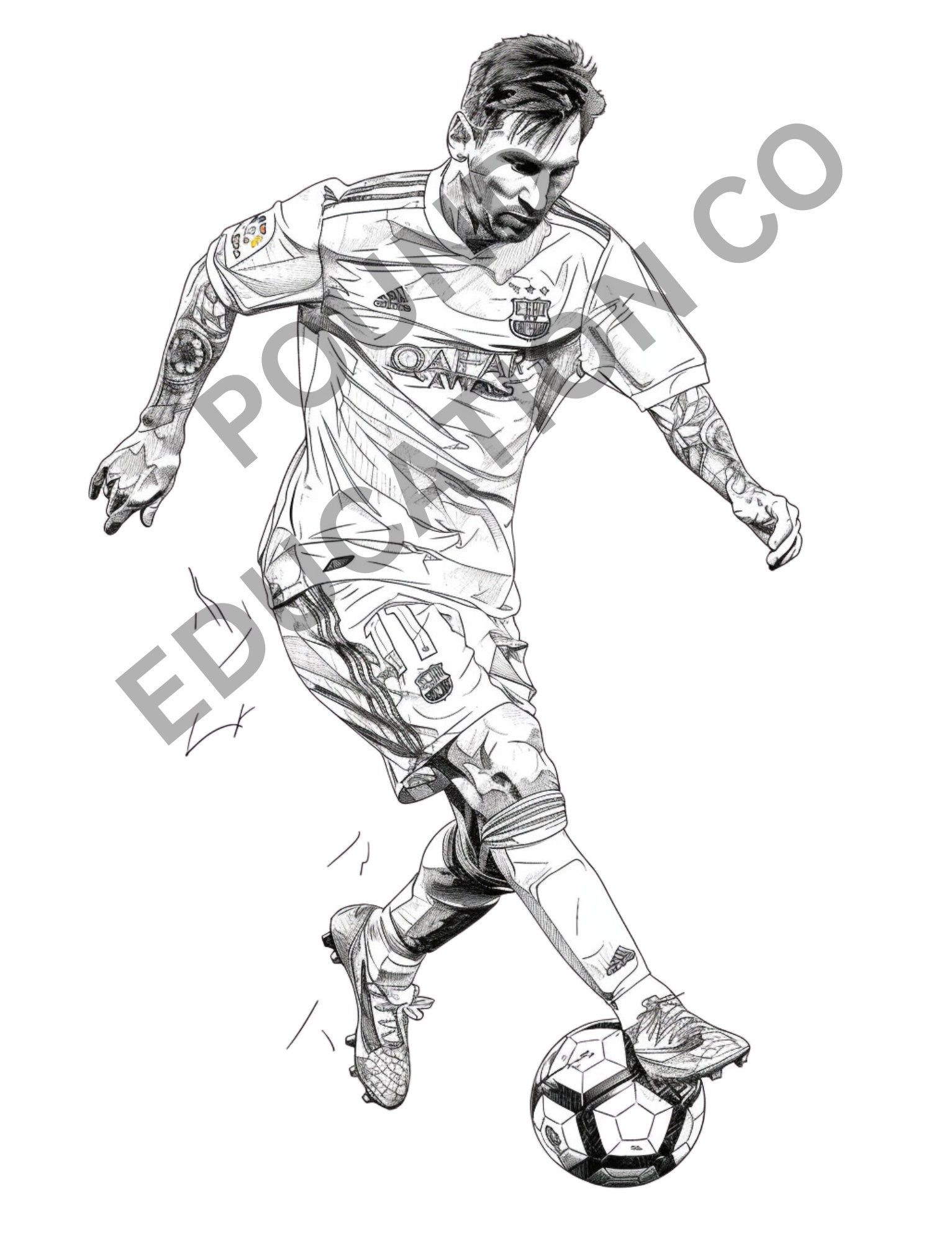 Football Heroes Colouring Book: 13 Illustrated Colouring Book Pages ...