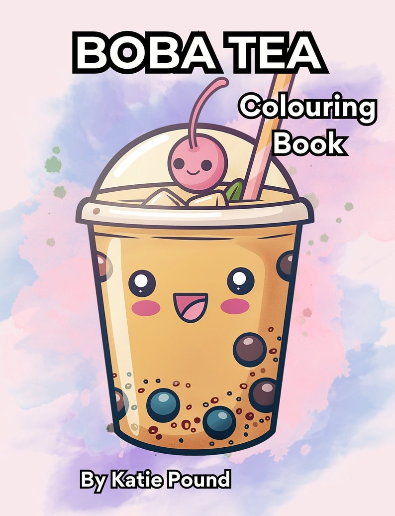 Boba Tea Colouring Book: 10 Kawaii Boba Tea Pages - Etsy