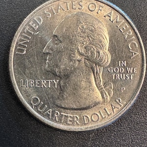 1(et)- 2010 P Arizona State quarter, "Struck through " grease, circulated.