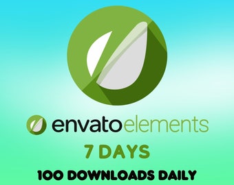 Envato Elements Download Service, 7 Tage Paket, Schneller Download, Envato Elements 1 Woche Premium Panel