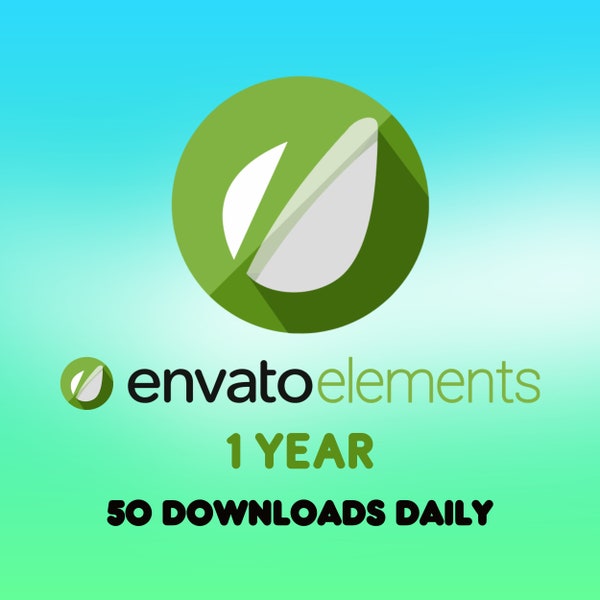 Service de téléchargement Envato Elements, forfait d'un an, téléchargement rapide, panneau Envato Elements Premium