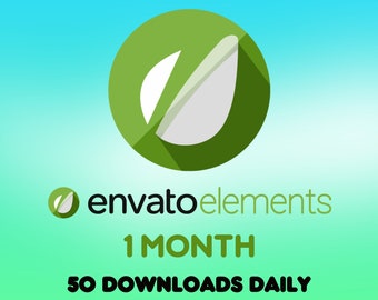 Servizio di download Envato Elements, pacchetto da 1 mese, download rapido, pannello Envato Elements Premium