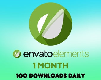 Servizio di download Envato Elements, pacchetto da 1 mese, download rapido, pannello Envato Elements Premium