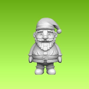 3D niedlicher Weihnachtsmann STL, 3D Cartoon Weihnachtsmann Druckdatei, 3D Druckdatei, Weihnachten Weihnachtsmann 3D, Weihnachtsdekor mit STL-Dateien