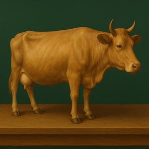 File STL di mucca 3D, file di stampa di mucca 3D, stampa 3D, modello di stampa di mucca, file STL di mucca 3D, download digitale, pronto per la stampa, modello di mucca STL