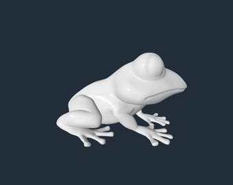 3D Cute Frog STL File, 3D Frog Model, Ready To Print, Printable Cute Frog, Frog STL File, 3D Print File, Decor, 3D Printing