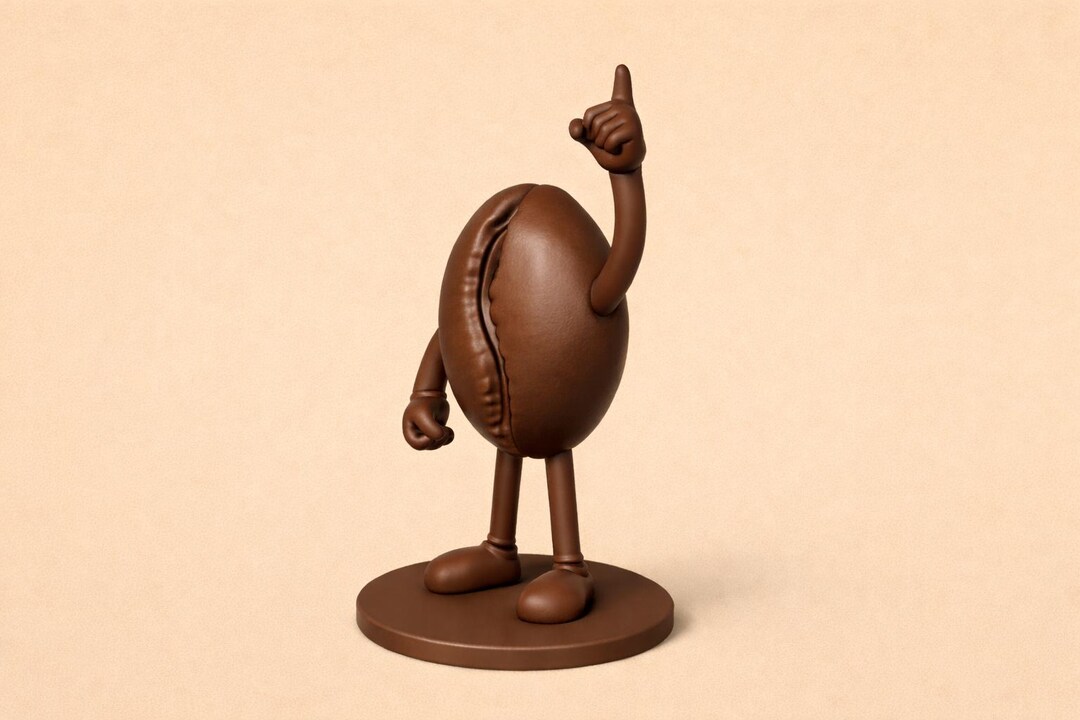 Coffee Beans Man STL, 3D Coffee Figure Print File, 3D Printing, Funny ...