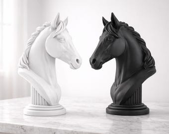 Pferdekopf STL, 3D Pferdekopf Skulptur Druckdatei, modernes Dekor, Wohnkultur mit STL-Datei