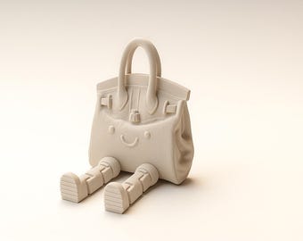 3D Happy Face Purse STL File, 3D Printing File, 3D Flexi Legs Bag, Digital Dowload