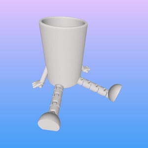 3D Pencil Holder With Legs STL File, 3D Pencil Box With Legs, 3D Print File, 3D Printing, Funny Pencil Holder STL, Gift For Childreen STL