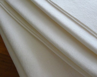 White Felt - Cream Felt - Pure Wool Felt - 1m x 180cm Felt - Felt for Toy Making - Sewing Fabric - Wool Felt - Steiner Felt - Kids Sewing