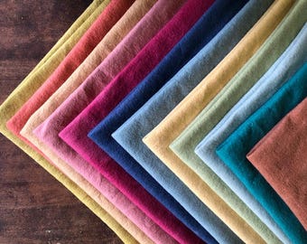 Hand Dyed Pure Wool Felt in a variety of colours + sizes