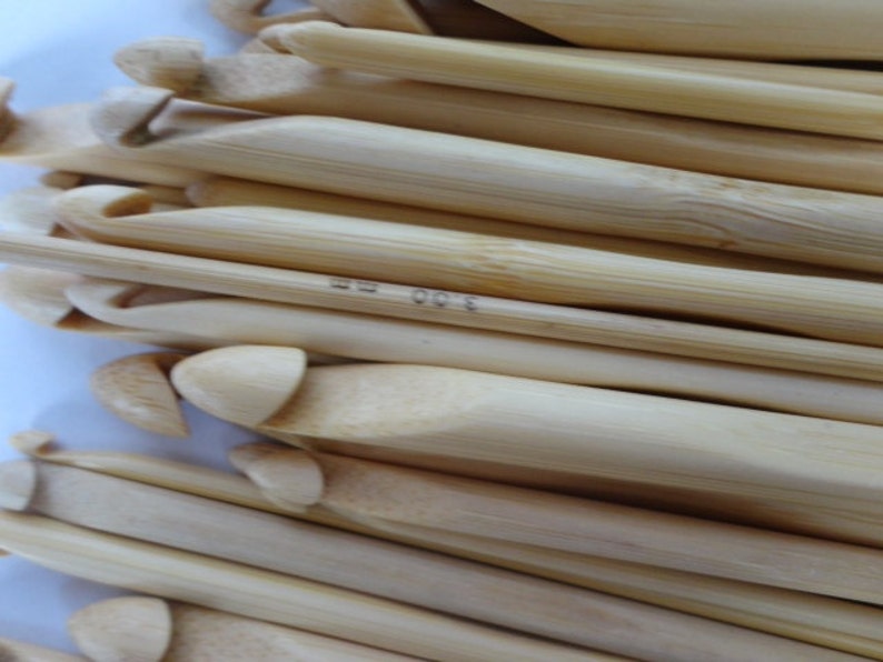 Bamboo Crochet Hooks in various sizes from 3mm to 10mm or all 8 image 4