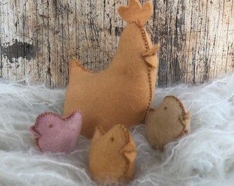 Sewing Kit for you to create ~ THE CHICKEN FAMILY