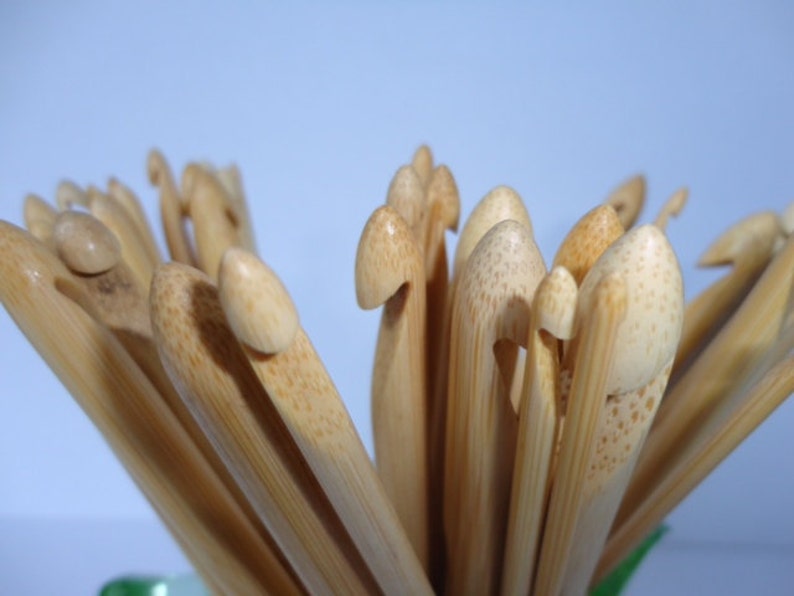 Bamboo Crochet Hooks in various sizes from 3mm to 10mm or all 8 image 2