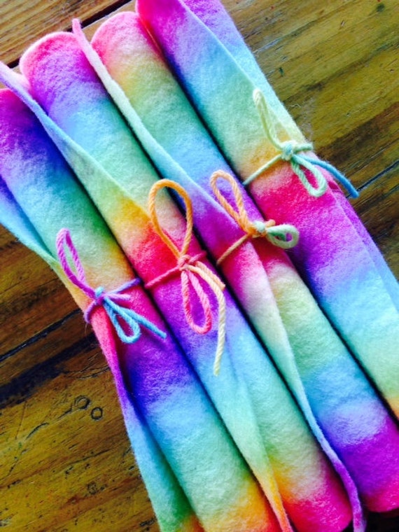 Hand Painted Pure Wool Felt Rainbow Stripes 22x22cm Craft Etsy Australia