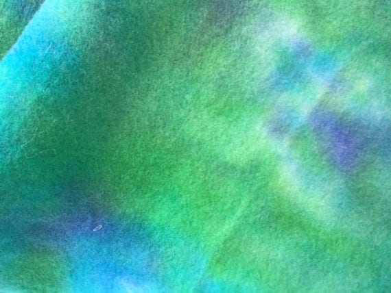 Australia Pastel shades ocean colours Wool felt sheets rainbow felt Mermaid wool felt fabric : Hand painted 30x20cm felt pieces