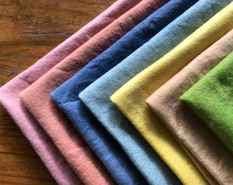 Hand Dyed Pure Wool Felt in Earthy Tones