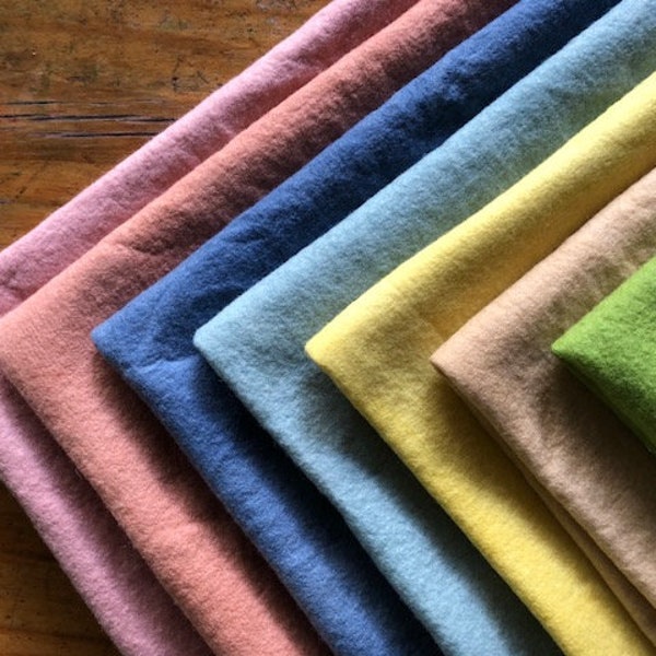 Hand Dyed Pure Wool Felt in Earthy Tones