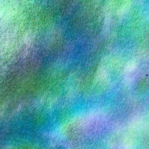 Hand Painted  Pure Wool Felt in Mermaid tones ~ various sizes available