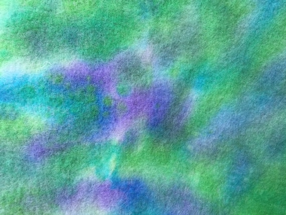 Australia Pastel shades ocean colours Wool felt sheets rainbow felt Mermaid wool felt fabric : Hand painted 30x20cm felt pieces