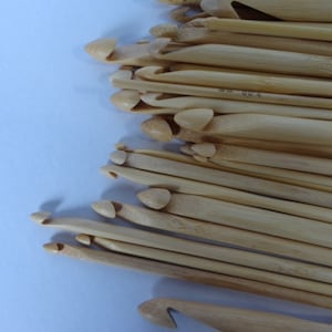 Bamboo Crochet Hooks in various sizes from 3mm to 10mm or all 8 image 3