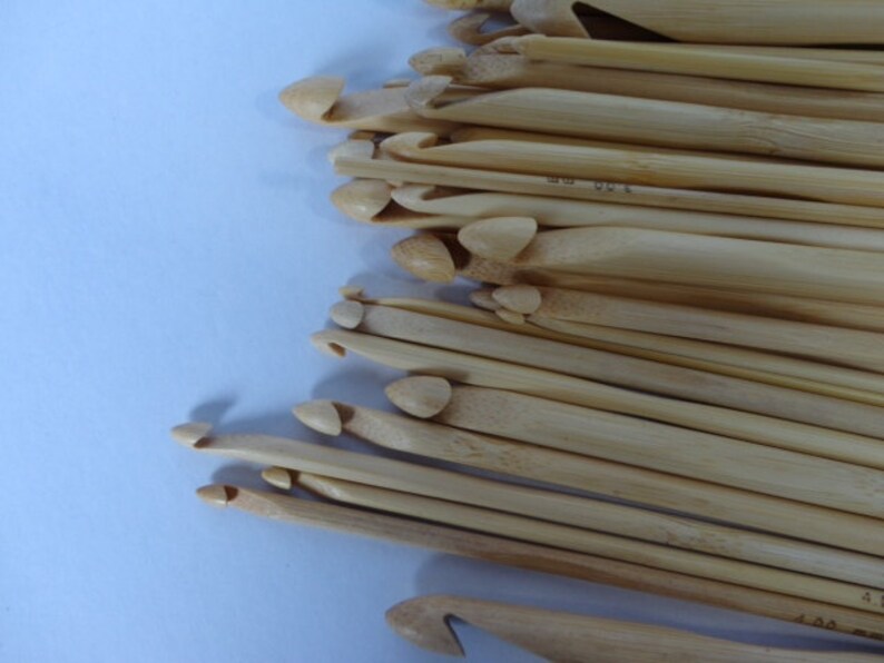 Bamboo Crochet Hooks in various sizes from 3mm to 10mm or all 8 image 3