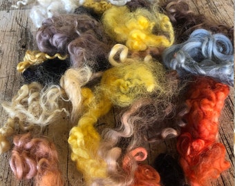 Hand Dyed English Leicester Fleece for craft in a variety of colour options