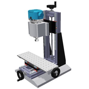 Extremely Robust mini VERTICAL MILLING MACHINE for Metal - Detailed drawings .pdf + laser cutting files + printable templates