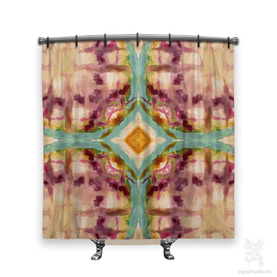 Artsy BOHO Shower Curtain Shower curtain Bohemian shower Etsy