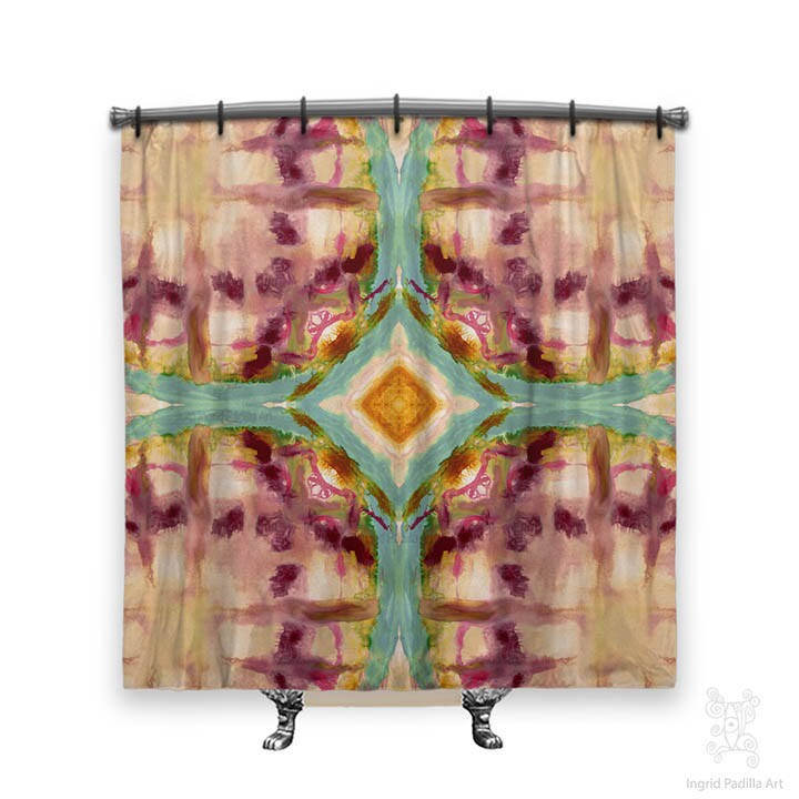 Artsy BOHO Shower Curtain Shower curtain Bohemian shower Etsy