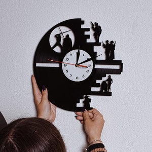 Star Wars Vinyl Record Clock, Movie Fan Gift, Boys Gaming Room Decor, Mancave Wall Art, Home Wall Decoration, Christmas Presents For Brother